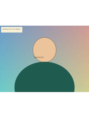 The whole synthetic test image with white padding, not a real person.